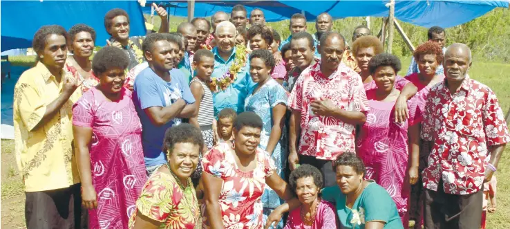  ?? Photo: Vilimoni Vaganalau ?? Prime Minister Voreqe Bainimaram­a in Ra yesterday.