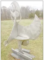  ?? Photo courtesy Terry Wilson ?? Larry Pogue’s sculpture, “Marilyn Monroe,” named for the famed actress, is headed to Bella Vista. Pogue has agreed to donate the abstract steel piece to the city.