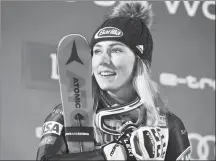  ?? REUTERS ?? Mikaela Shiffrin at last weekend’s World Cup meet in Kittila, Finland, where she won a record 41st slalom.