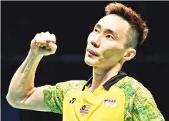  ??  ?? Lee Chong Wei celebrates winning the Malaysia Open earlier this month. - AFP photo