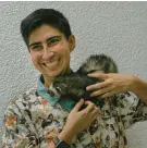  ?? LUIS ANTONIO ROJAS/ THE NEW YORK TIMES ?? Dr. Mish Castillo, holding a ferret Jan. 1, is chief veterinary officer at ICAN Vets.