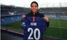  ?? Photograph: Harriet Lander - Chelsea FC/Chelsea FC via Getty Images ?? Sam Kerr at Stamford Bridge after signing for Chelsea.