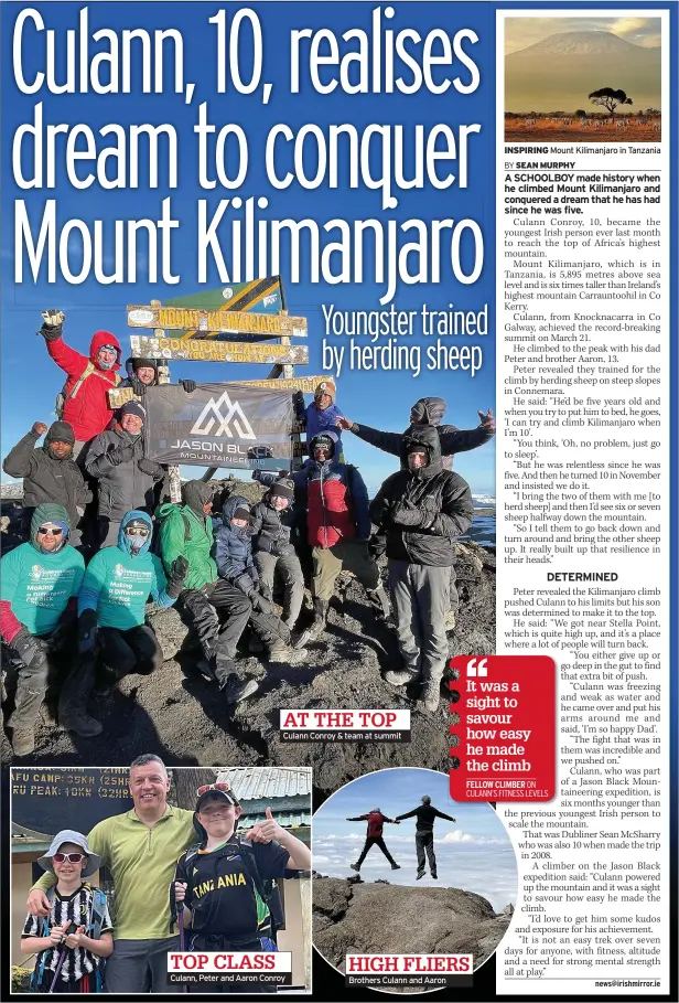  ?? Mount Kilimanjar­o in Tanzania ??