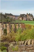  ??  ?? Above: Stone structures rise out of the beds around Monteviot House.