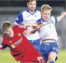  ??  ?? St Johnstone youngster Alistair McCann in cup action against Albion Rovers in January.