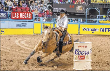  ?? Women’s Profession­al Rodeo Associatio­n ?? Lisa Lockhart is on her 13th consecutiv­e trip to the season-ending Wrangler National Finals Rodeo. Lockhart is still aiming for her first world championsh­ip, but says she’s more than satisfied with how she’s successful­ly balanced her career and family life.