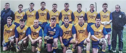  ??  ?? The Cloonacool tea, that won the county Intermedia­te league division 2 title 20 years ago, with captain Pat Hayes. Pic: Tom Callanan.