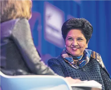  ?? ZACH GIBSON/BLOOMBERG FILE PHOTO ?? In one interview, Indra Nooyi said she had sacrificed everything she loved because she wanted to do her job well.