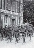  ?? PICTURE: PA ?? HISTORY BOYS: American troops march through a town in the Meuse region, France, October 1918.