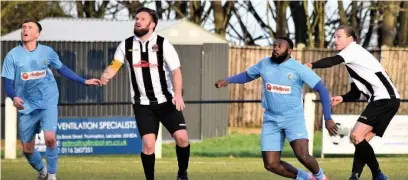  ??  ?? ■
Action from Shepshed Dynamo’s home defeat at the hands of Rugby Town.
Picture by Steve Straw.