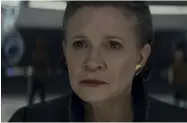  ??  ?? Noch einmal Abschied nehmen: Es ist der letzte „Star Wars“-Film mit Carrie Fisher