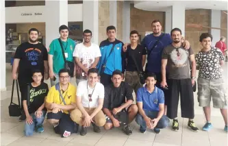  ??  ?? HAVANA: Kuwaiti students pose for a group photo during their visit to Cuba’s National Museum of Arts. —KUNA