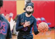  ?? ?? James Franco / Times Union archive
Catskill junior Janay Brantley passes the ball to a teammate in a game last season. She prides herself on being an all-around player who gets her teammates involved and averages 6.9 assists per game this season.