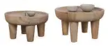  ??  ?? AFRICAN ACCENT TABLES