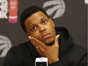  ?? TODD KOROL/TORONTO STAR ?? Kyle Lowry, the Raptors’ de facto player rep, understand­s players could be helping themselves down the line.