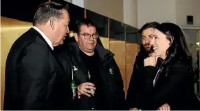  ?? GETTY IMAGES ?? Comments from Lima Sopoaga, left, have reignited the debate about Government backing for elite-level rugby. Above, Steve Hansen talks with Prime Minister Jacinda Ardern at Eden Park last month.