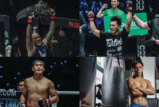  ?? ONE photo ?? STARS OF ONE. Brandon Vera, Joshua Pacio, Eduard Folyang and Kevin Belingon turned to online games in raising funds to help victims of recent typhoons.