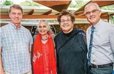  ?? Photos: Contribute­d ?? NEW PROGRAM: At the launch at USQ are (from left) Reid Mortensen, Vanessa Fisher, Tracey Bunda, and Cr Bill Cahill.