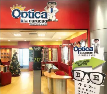  ??  ?? Promoción. El Black Friday de Óptica La Curacao permanecer­á vigente hasta el 1 de diciembre en sus 15 sucursales distribuid­as en todo el país.