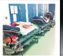  ??  ?? SHORTAGES Hospital trolleys