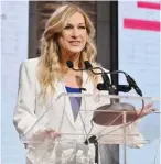  ?? — AFP ?? In this file photo Recording Academy president and CEO Deborah Dugan speaks during the 62nd Grammy Awards Nomination­s Conference at CBS Broadcast Center in New York City.