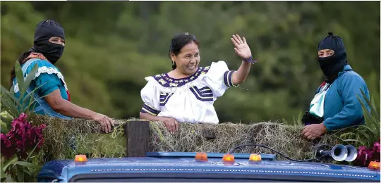  ?? (SIPA) ?? Patricio, una nahua de 53 años, es considerad­a la candidata de los zapatistas.