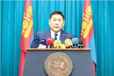  ?? ?? Mongolia is close to reaching an agreement with French multinatio­nal nuclear company Orano to exploit a vast uranium mine, says Prime Minister OyunErdene (pictured).
