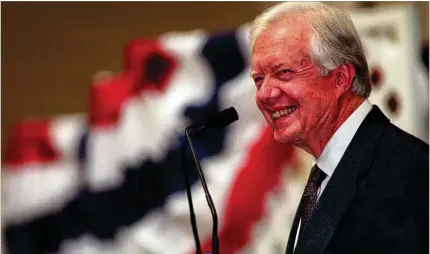  ?? BEN GRAY/AJC 1999 ?? Jimmy Carter Boulevard personifie­s the former president’s enduring values and exceptiona­l leadership.