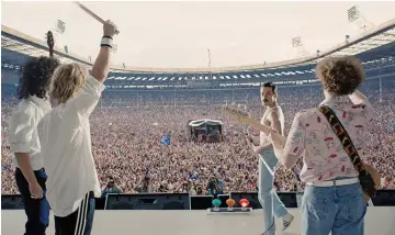  ?? — Photo courtesy of Twentieth Century Fox ?? (From left) Gwilym Lee (Brian May), Ben Hardy (Roger Taylor), Rami Malek (Freddie Mercury), and Joe Mazzello (John Deacon) star in Twentieth Century Fox’s ‘Bohemian Rhapsody’.