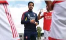  ?? Stuart MacFarlane/Arsenal FC/Getty Images ?? Arteta embraces the pressure of managing Arsenal and attempting to lead the club back into the Champions League. Photograph: