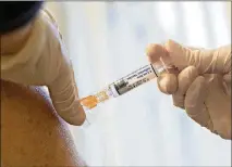  ?? DANIEL ACKER/ BLOOMBERG ?? The quadrivale­nt meningococ­cal conjugate vaccine protects against some bacteria that cause meningitis, and all 11- to 12-year-olds need a single inoculatio­n.