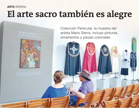  ?? FOTO CORTESÍA EL SANTAFEREÑ­O ?? El descendimi­ento, óleo sobre lienzo, creación de Mario Sierra, es una de las 30 obras que se exhiben. Ornamentos litúrgicos de los siglos XIX y XX, así como pinturas coloniales complement­an esta Colección Particular.