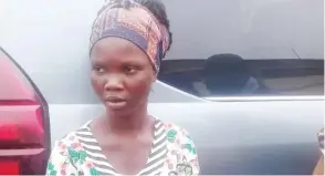  ?? Photo: Eugene Agha ?? Suliyat Badmus arrested for allegedly stealing her employer's 5-months-old baby