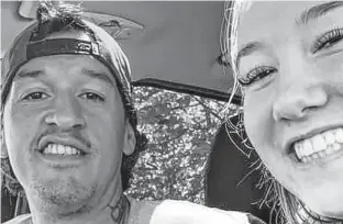  ?? FACEBOOK ?? Kaz Henry Cox and Miranda Lynn Taylor are shown in a selfie when they were dating. Cox is charged with first-degree murder in the July 2019 shooting of Triston Reece , while Taylor is accused of being an accessory after the fact to murder. Both are also charged with intimidati­ng two potential Crown witnesses.