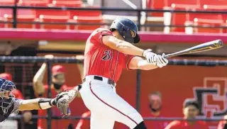  ?? SDSU ATHLETICS ?? SDSU’s TJ Fondtain batted .339 last season, but it is his power that is catching eyes of pro scouts.