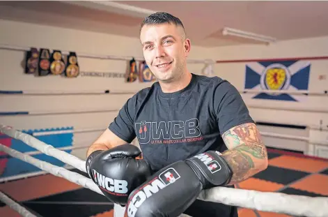  ??  ?? HAVE GLOVES WILL TRAVEL: Lee McAllister insists he will fight anywhere and is just glad to get rid of the ring rust.