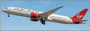  ??  ?? CLOSE CALL: A Virgin Atlantic Dreamliner narrowly missed the drone over London