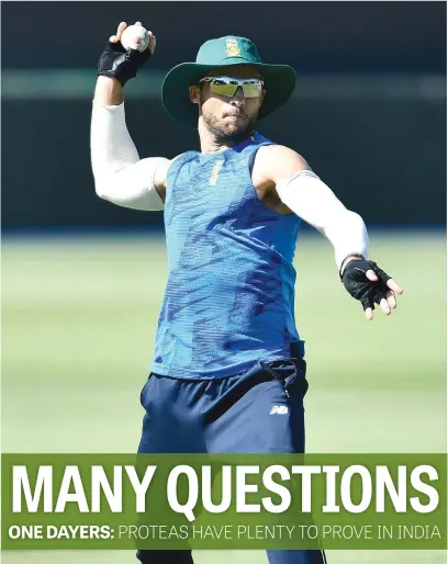  ?? Picture: Gallo Images ?? TAKING AIM. Proteas opener Janneman Malan will be looking for a strong start in the opening ODI of the series against India starting in Lucknow today.