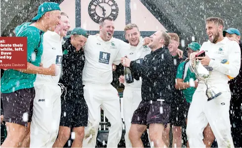  ?? PICTURES: Angela Davison ?? Let’s get fizzical: Berkshire celebrate their victory, right, while, left, Lincolnshi­re’s Dave Freeman bowled by Waqas Hussain