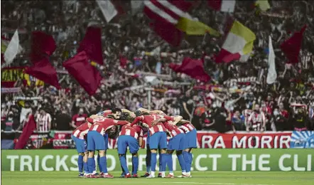  ?? FOTO: GETTY ?? El Atlético de Madrid se prepara para disputar un partido en el Wanda Metropolit­ano, durante la presente temporada