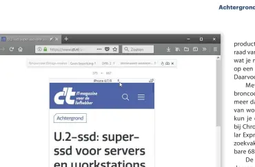  ??  ?? Via de ontwikkela­arstools kun je een webserver wijsmaken dat je hem met een ander apparaat bezoekt.