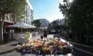  ?? Photograph: Lisa Maree Williams/ Getty Images ?? Floral tributes laid in Bondi Junction after six people were killed in a stabbing attack.