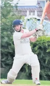  ??  ?? ■ Sam Smith who scored 136 not out in Shepshed’s first team game against Broomleys first team. Photo by Dean Parker