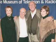  ?? Neil Jacobs / Associated Press ?? Original cast members of “The Carol Burnett Show”: Carol Burnett, left, Tim Conway, Harvey Korman and Vicki Lawrence. Episodes of “The Carol Burnett Show” are available on streaming services like Tubi and The Roku Channel. Since its original run, most viewers have only seen versions of the show with original song and dance numbers cut out.