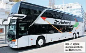  ??  ?? Der G1 ist die modernste Buslinie Österreich­s.