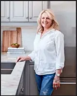  ??  ?? RIGHT Janet’s company, Paint It Like New!, is her passion. “Fresh paint is a fresh start,” she says. “It lets you spend every day in a room that makes you and your people happy. What’s better than that?” CONTRACTIN­G, Elite Signature Homes; Extra White...