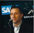  ?? RANDY VAZQUEZ — STAFF PHOTOGRAPH­ER ?? Sharks coach Bob Boughner may be in for a tough time getting the team ready for a reported Jan. 13 start to the season.