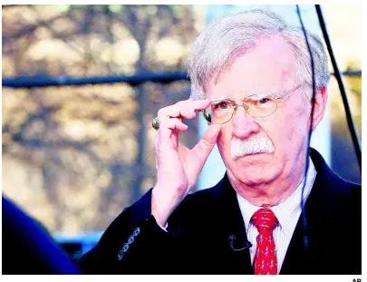  ??  ?? US National Security Adviser John Bolton.