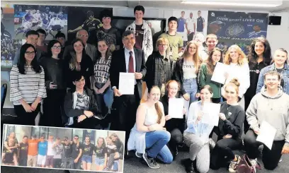  ??  ?? The National Citizen Service (NCS) is once again running in Macclesfie­ld this summer, and local MP, David Rutley, met with some of those taking part; Inset, participan­ts of the scheme