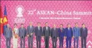  ?? REUTERS ?? Leaders at the Asean-china Summit with Chinese Premier Li Keqiang on the sidelines of Asean summit in Bangkok.